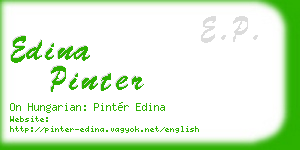 edina pinter business card