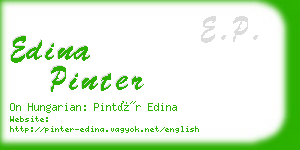 edina pinter business card
